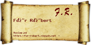 Für Róbert névjegykártya