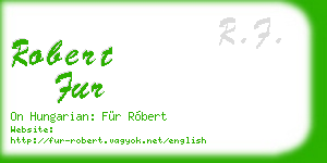 robert fur business card