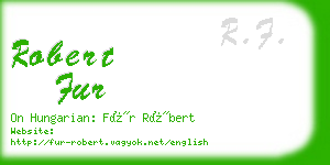 robert fur business card